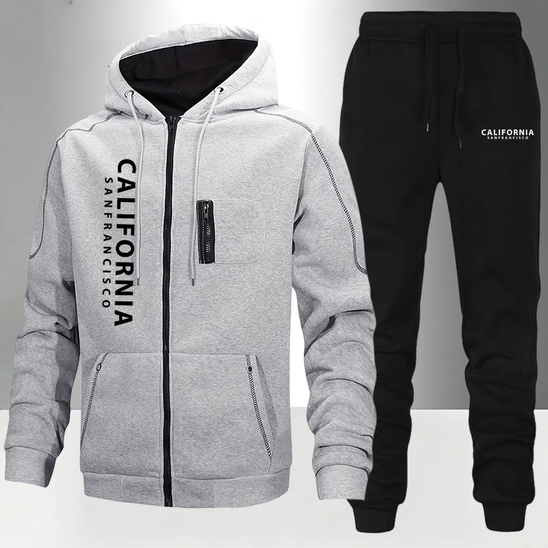 Winter Clothing Pk - Herren-Trainingsanzug, Lässiger Kapuzenpullover mit Reißverschluss, Sweatshirt-Jacke