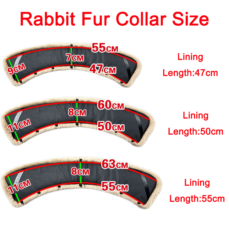 Winter Clothing Pk - 100% Rex-Kaninchenfell-Kragen für Herrenjacken, Dekorativer Flauschiger