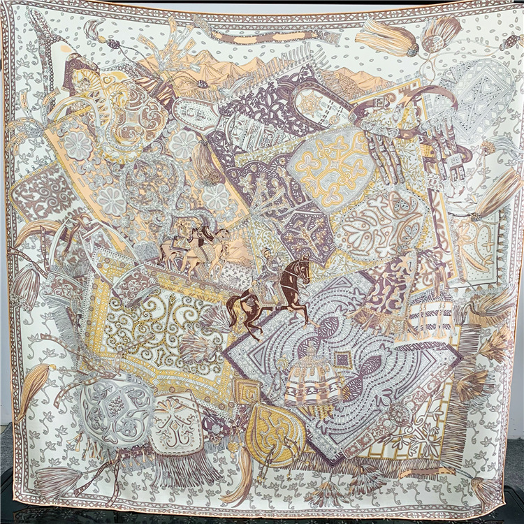 Winter Clothing Hong Kong - Seiden-Woll-Schal 135CM Luxus Designer Übergroßer Schal
