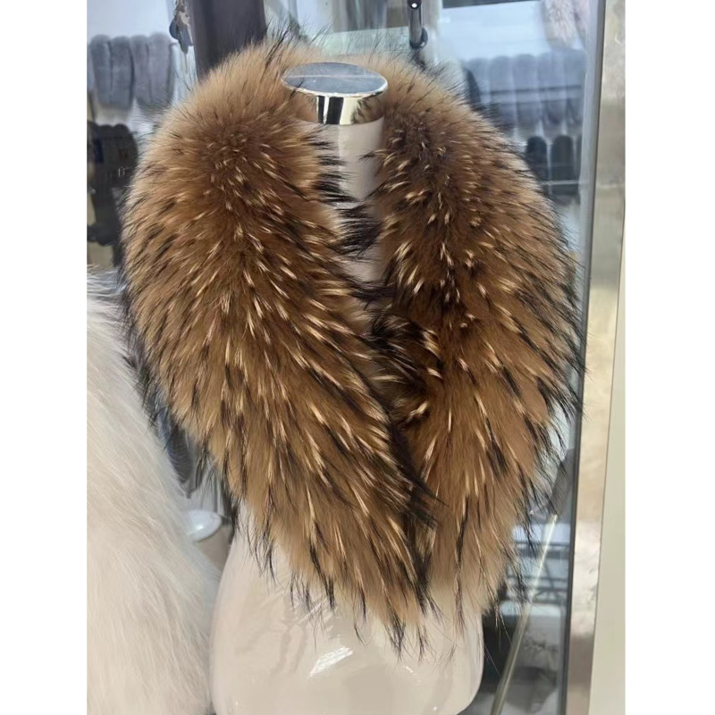 Winter Clothing Pk - Waschbären Pelz Kragen Weibliche Winter Pelz