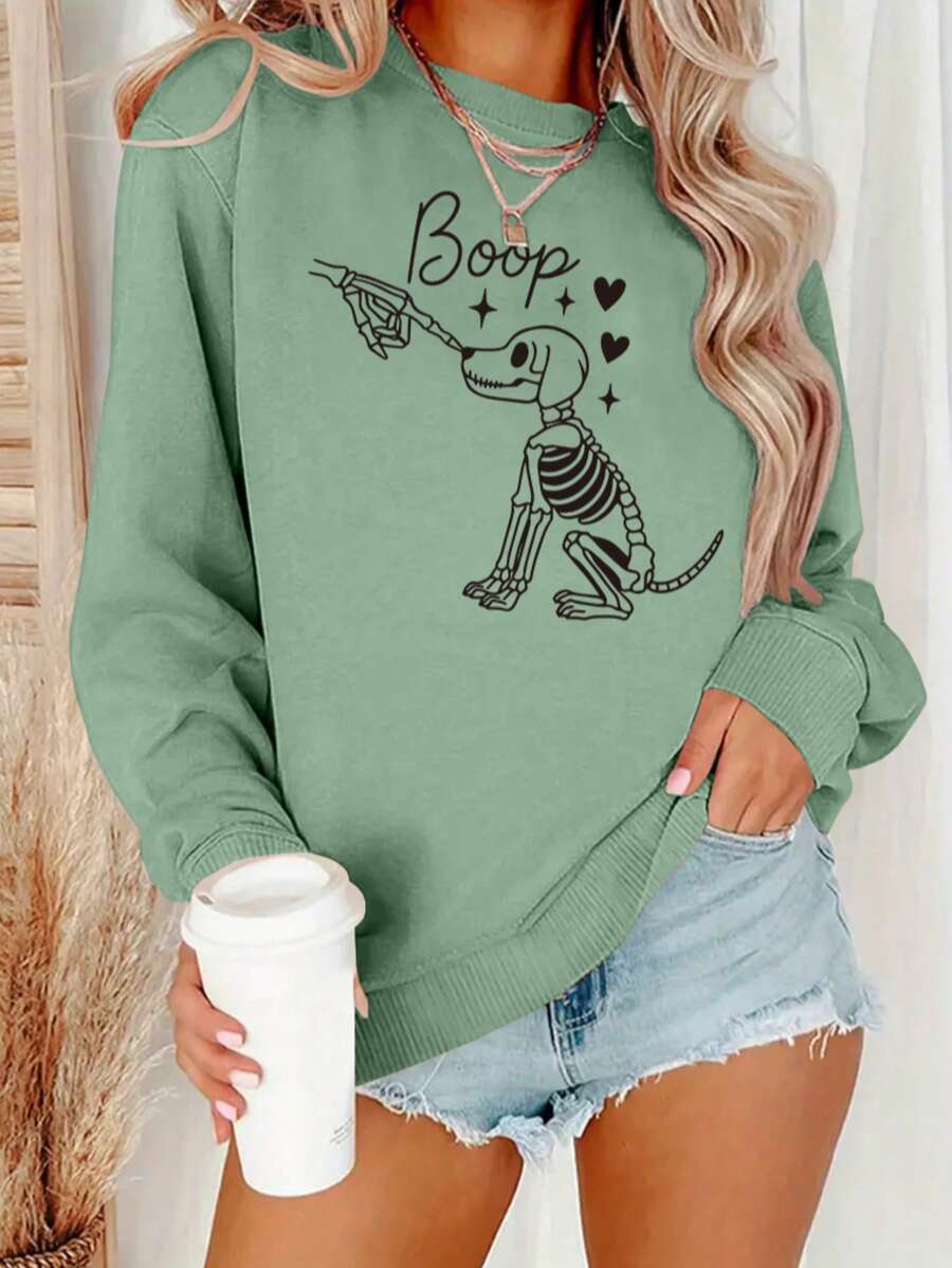 Damen-Sweatshirt mit Skelett-H – Winter Clothing Gift Ideas Bewertung und Preis