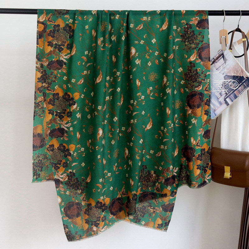 Lange grüne Kaschmirschals, lu – Winter Clothing Hong Kong Bewertung und Preis