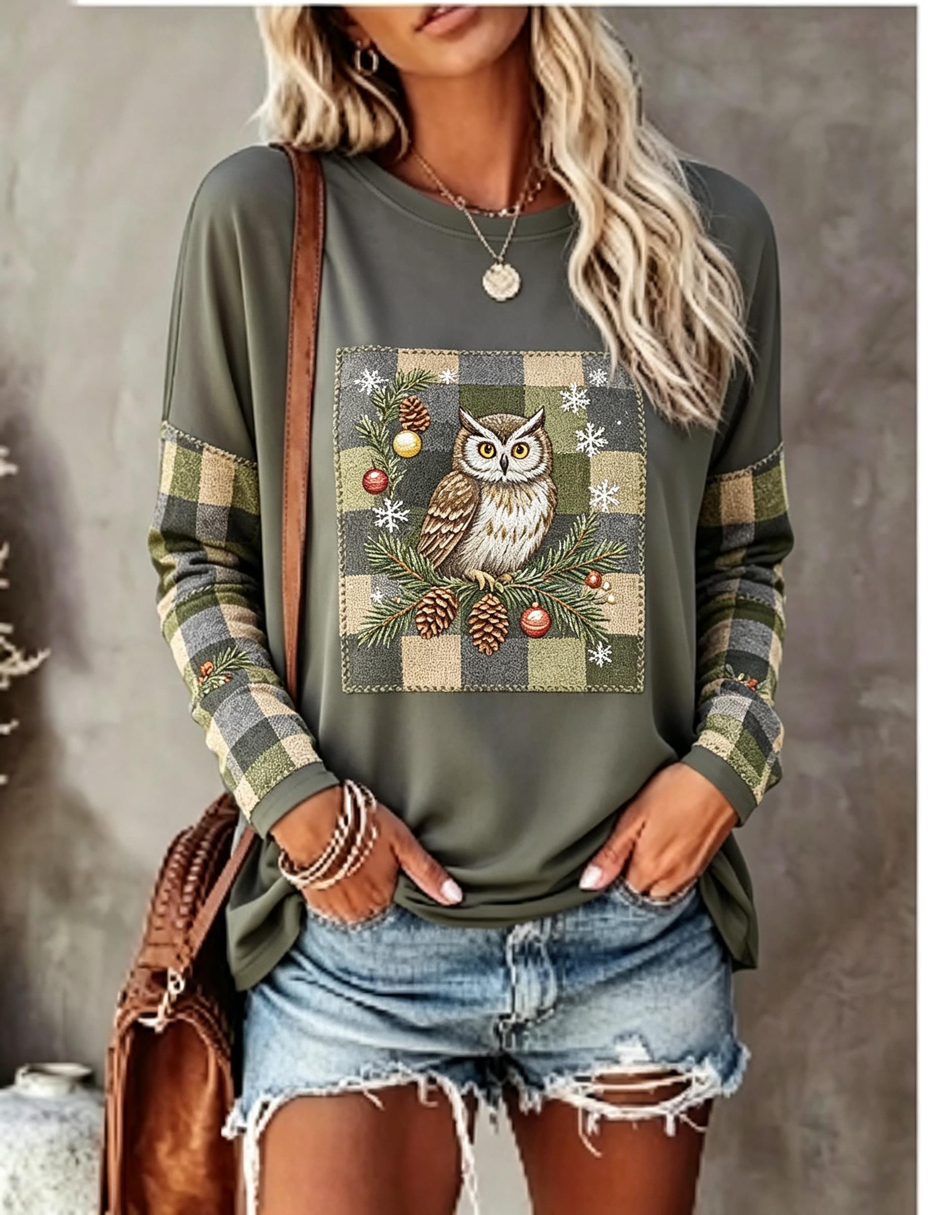 Damen-Langarm-T-Shirt mit Fuch – Winter Clothing For Women Bewertung und Preis